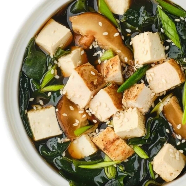 Miso soup with chicken