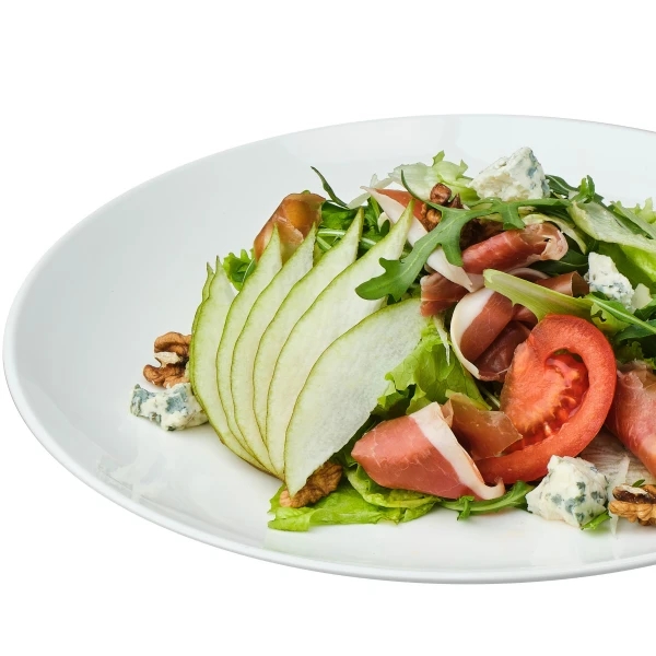 Salad with pear and Prosciutto