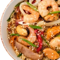 Rice with seafood