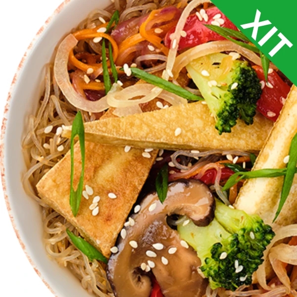 Transparent noodles with vegetables