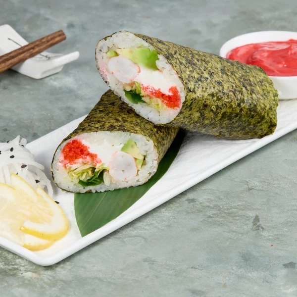 Shawarma sushi with shrimp