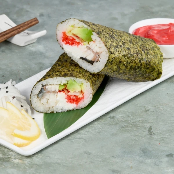 Sushi shawarma with eel