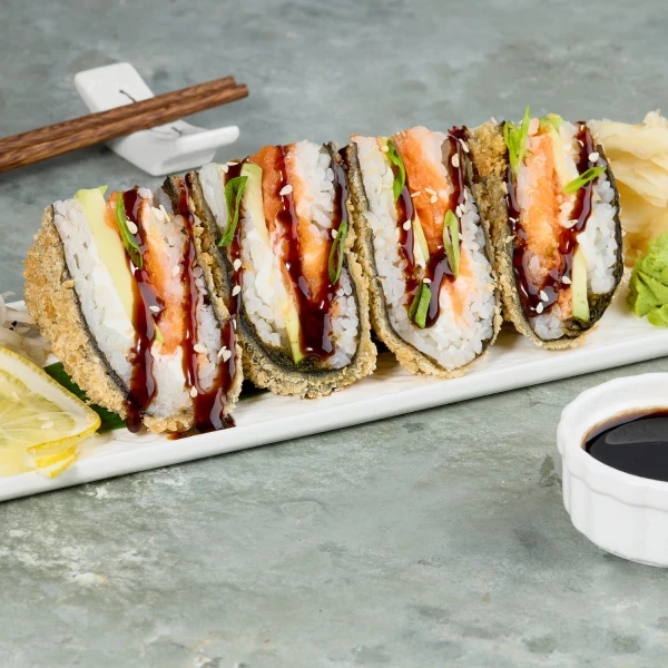 Japanese sandwich with salmon