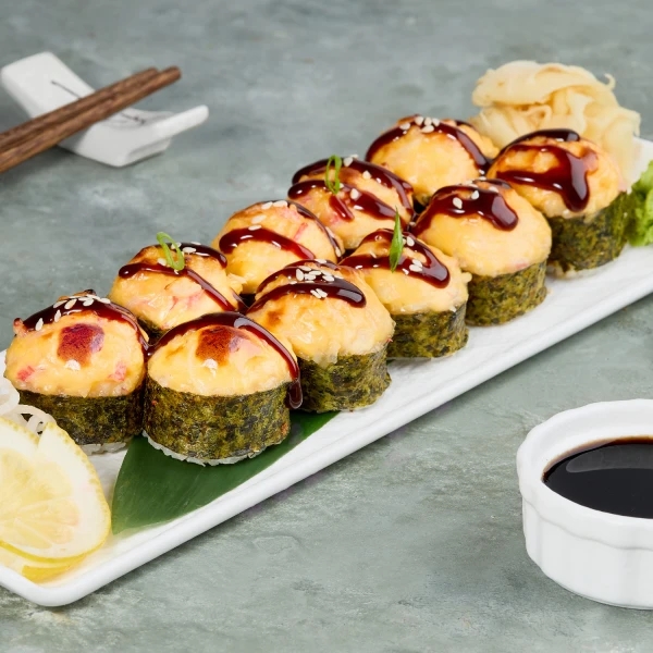 Baked salmon roll