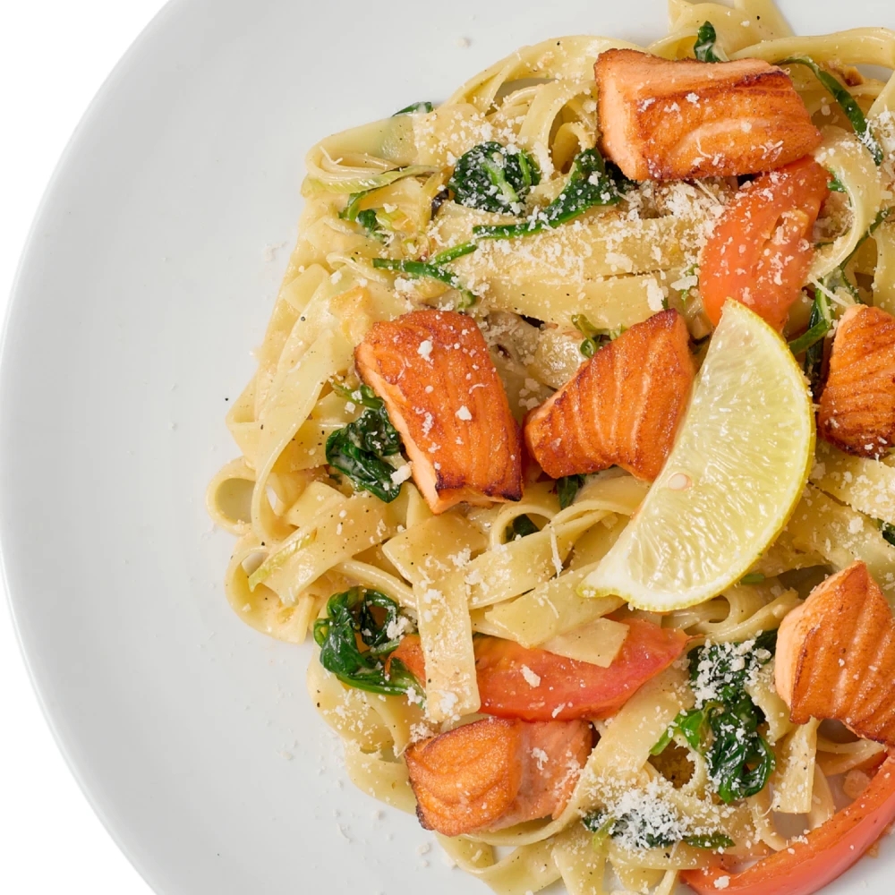 Pasta with salmon