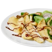 Mixed salad with baked fish