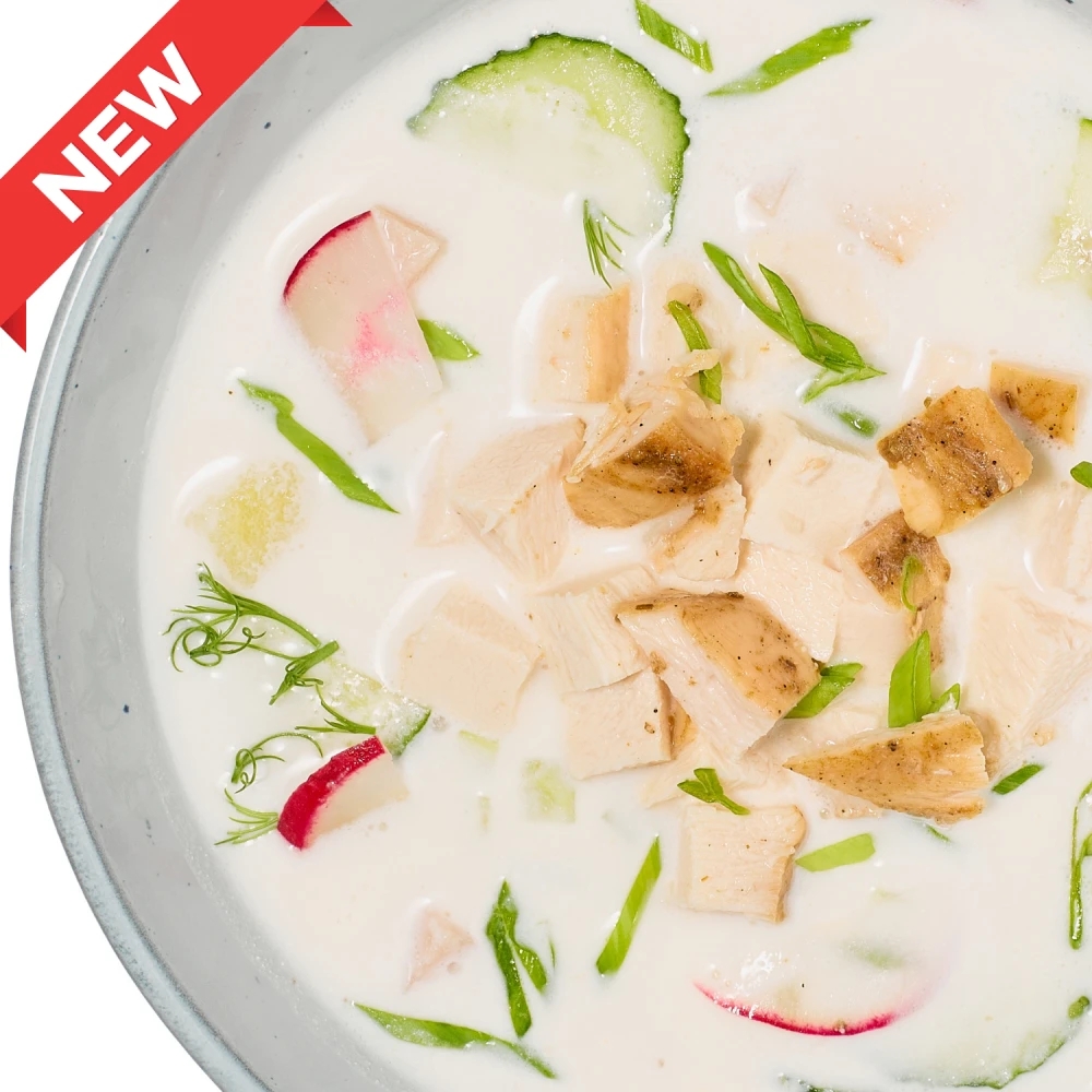 Okroshka with chicken