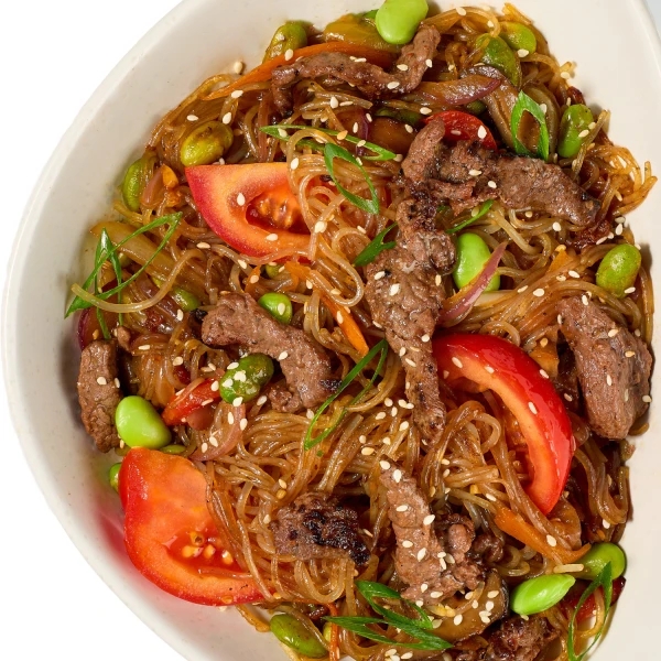 Glass noodles with veal
