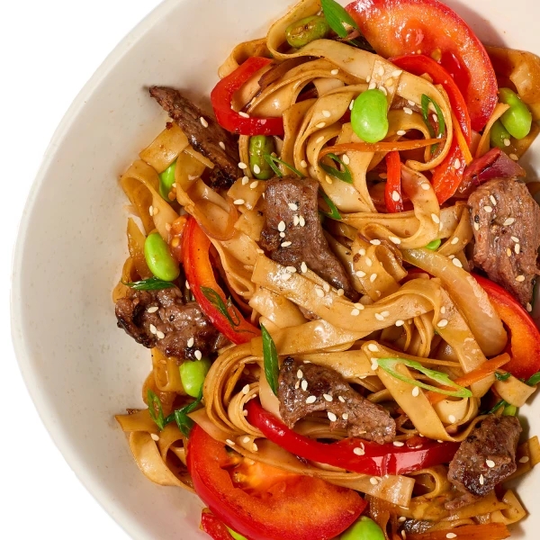 Udon with veal