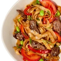 Udon with veal