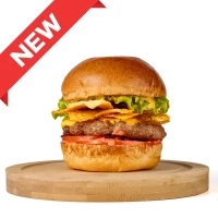 Бургер говяжий с хрустящими начос