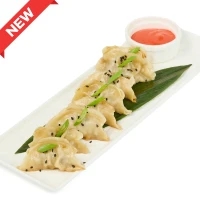 Chicken and mushroom gyoza