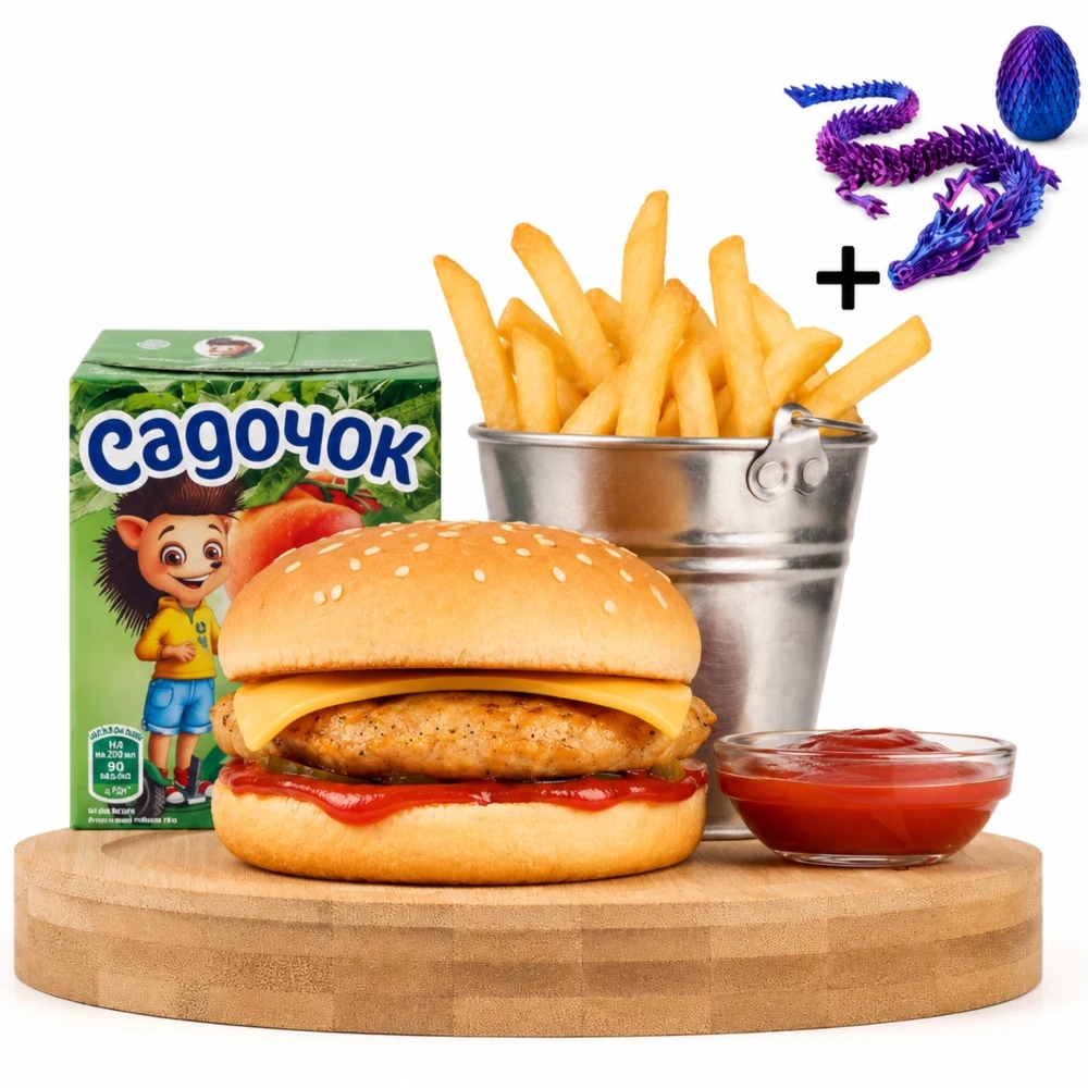 Combo Set: Happy Box Chicken Burger